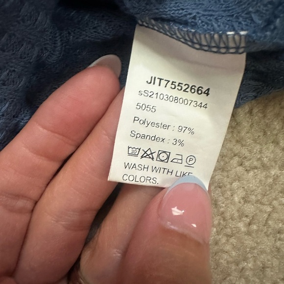 💙💙 3/12 BUNDLE DEAL SHEIN waffle knit crop top - Size M - Picture 4 of 4